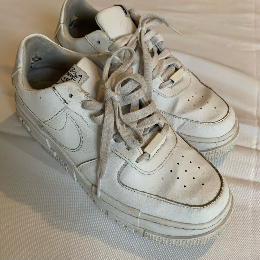 Womens size 8.5 chunky platform Nike Air Force ones.